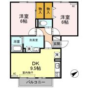 リバーフォート阿賀 Aの間取り画像