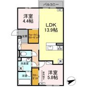 ディーソルビア石塚町 Aの間取り画像