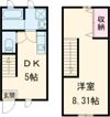 パルSentosa輝 Cの間取り画像