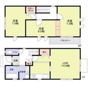 八尾市東山本町1丁目戸建貸家の間取り画像