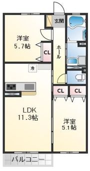 ローザンコートの間取り画像