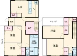 大洗住宅の間取り画像