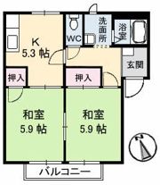 エトアール板谷 B棟の間取り画像