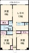 ハイム桔梗Ⅰの間取り画像