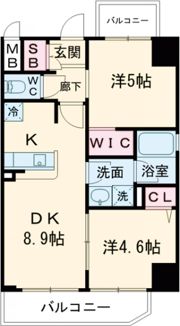 エステムプラザ神戸三宮ルクシアの間取り画像