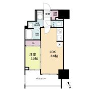 LaSante舟入本町（旧：S-RESIDENCE舟入本町）の間取り画像