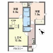 ガーデンスクエア Cの間取り画像