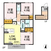 モンシャトー岐南Ⅱの間取り画像