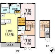 プロヌーブ柿園町 G棟の間取り画像