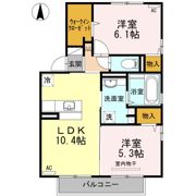 セゾン輝の間取り画像