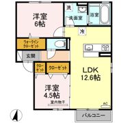 eclat (ｴｸﾗ） B棟の間取り画像