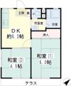 ハタハイツの間取り画像