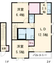 ヴィラーニ フォレストⅡの間取り画像