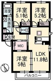 シャーメゾン東陽 B棟の間取り画像