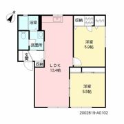 サンライズ皆春 A棟の間取り画像