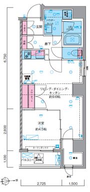 GENOVIA南千住Ⅶの間取り画像