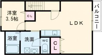 ウエストパレスⅡの間取り画像