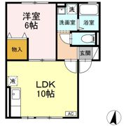 セジュール将軍野東 Aの間取り画像