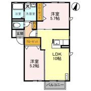 ヴィラ・ブルーノ Hの間取り画像