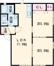 ハッピーコートAの間取り画像
