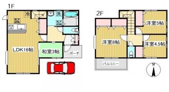 花園4丁目貸家の間取り画像