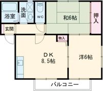 トムハイツの間取り画像