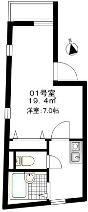 b’CASA平塚の間取り画像