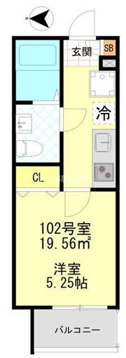CFジオーレ大師東門前の間取り画像