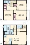 上安松戸建貸家 A棟の間取り画像
