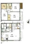 上安松戸建貸家 C棟の間取り画像
