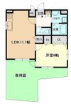 スタジオーネの間取り画像