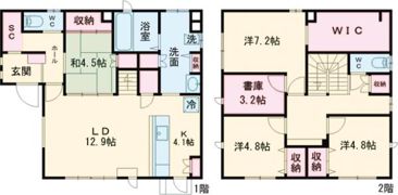 江南区早苗戸建の間取り画像