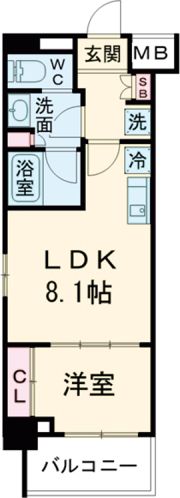 リヴシティ泉の間取り画像