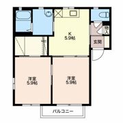 レインボー美晴 Cの間取り画像
