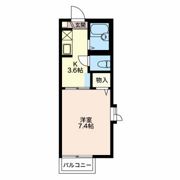 オアシス Eの間取り画像