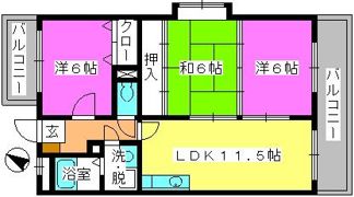 セントレージ博多の間取り画像