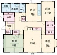 亀田西町貸家の間取り画像