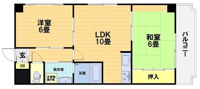 サン・フローネ川宗の間取り画像