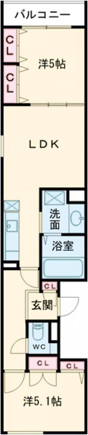 クリエオーレ誉田の間取り画像