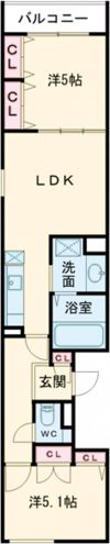 クリエオーレ誉田の間取り画像