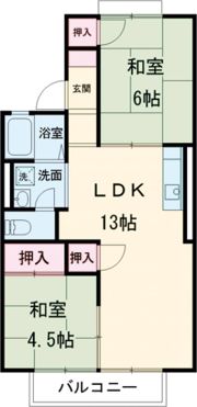 K.エステートビューラーB棟の間取り画像