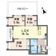 55－1 ウラヤスの間取り画像