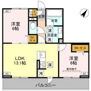 ノーブルラフィネ万平町 Aの間取り画像