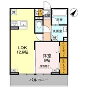 ノーブルラフィネ万平町 Bの間取り画像