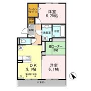 サンヒルズ B棟の間取り画像