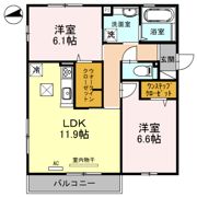 シュトラール喜連瓜破の間取り画像