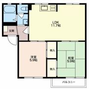 フレグランス50 Aの間取り画像