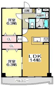 ニューガイア上石田の間取り画像