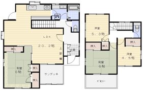 一身田上津部田岩崎様貸家の間取り画像