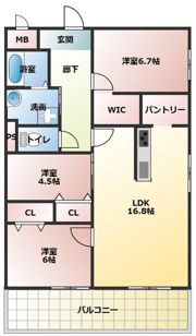 油屋ハイツ中野IIの間取り画像